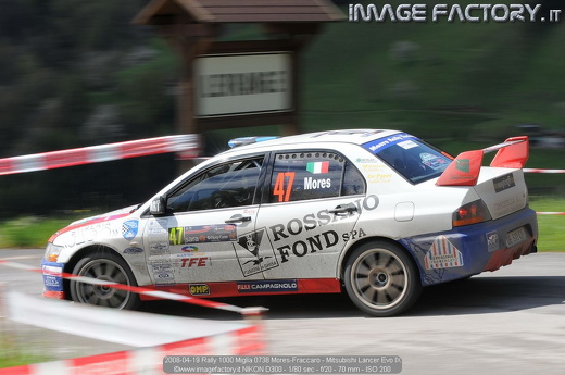 2008-04-19 Rally 1000 Miglia 0738 Mores-Fraccaro - Mitsubishi Lancer Evo IX